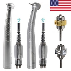 Dental LED Fiber Optic Handpiece High Speed/ 4/6-Hole Quick Coupler Fit KaVo USA