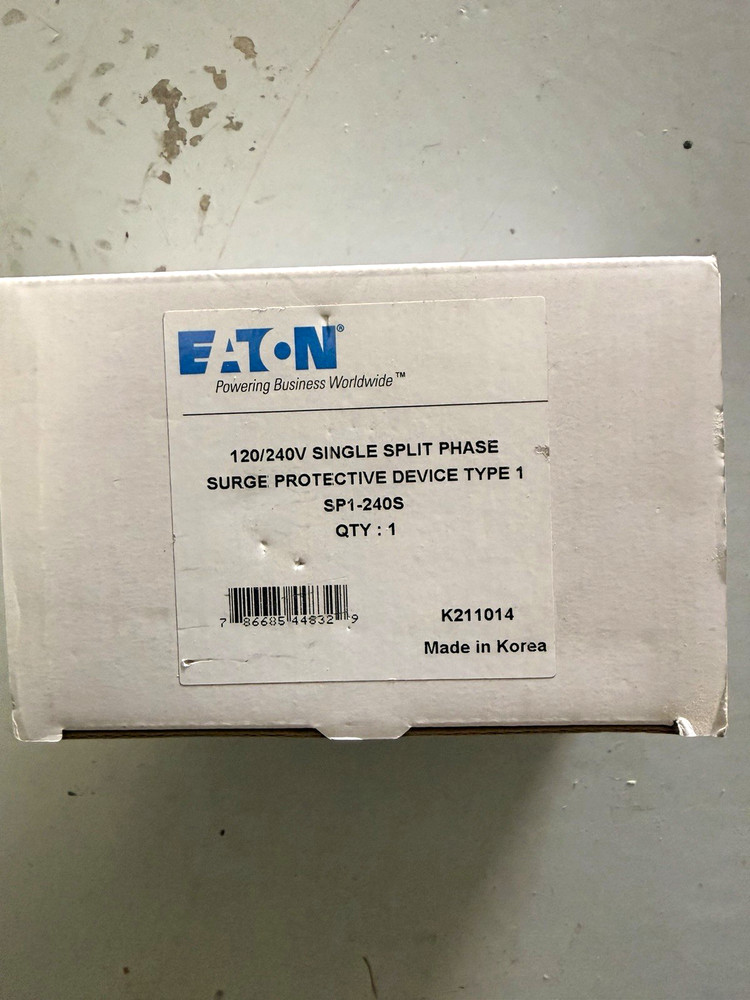Eaton CH SP1-240S Type 1 Surge Protective Device 120/240V Split Phase