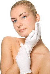 Cotton Gloves, 3 Pairs White Cotton Gloves Gloves for Women Men Eczema Dry Ha…
