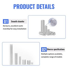 90 PCS Stainless Steel Dowel Pins Assortment Kit M6 M8 M10 Shelf Pegs