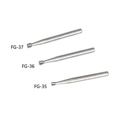 10Pc Dental Tungsten Carbide Inverted Cone FG-35/36/37 Burr High Speed Handpiece