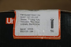 Unbrako 1/2″-20 X 2″ Flat Socket Head Cap Screws #107076, 50 Pieces