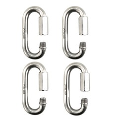 4PCS M8 5/16 Inch Quick Link Chain Connector Stainless Steel 316 Quick Links