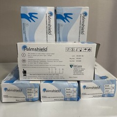 Palmshield Blue Nitrile Power Free Examination Gloves, 100/box (6 Of 100).