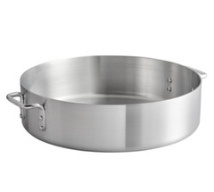 Standard Weight Aluminum Round Brazier Slow Cook Commercial Durable Pots 24 Qt.