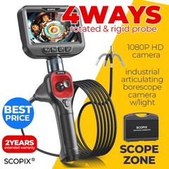 HOT Ralcam 4-Way 210° Inspection Borescope 6mm Endoscope Camera 3.3ft Semi Rigid
