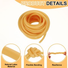 10 Meter 6mm ID x 10mm OD Natural Latex Rubber Tubing Elastic Tube Rubber Hose