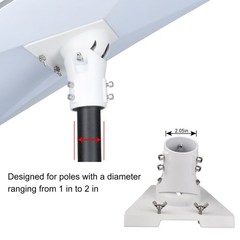 PowGrow Pipe Adapter Pole Mount for Starlink Standard 4/4X/Gen3, Adjustable P…