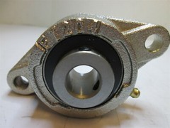 2 Bolt 5/8″ Bore Nickel Plated Standard Duty Mounted Ball Bearing New
