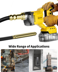 Cordless Concrete Vibrator Compatible with DeWalt 20V | 600W motor with 6000RPM