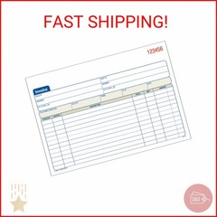 Adams Invoice Book, 3-Part, Carbonless, 5.56 x 8.44 Inch, 50 Sets per Book, Whit