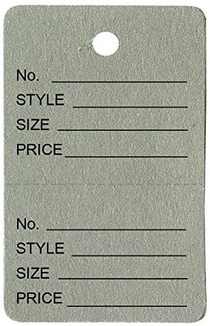 500 Qty Unstrung Colored Price/Receipt Tags w/Easy-Tear Stub