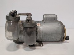 Gast 1022-V120-G272X vacuum pump, Doerr/GE 3/4HP 115/230V, dual glass filters