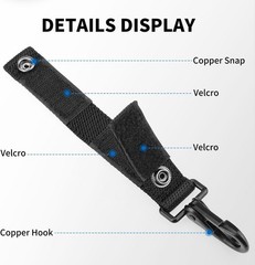 Ullnosoo Heavy Duty Belt Keeper Keychain – Nylon MOLLE Strap for Duty Belt