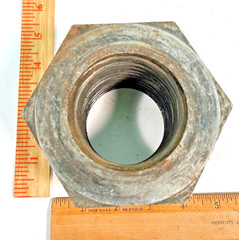 (1) 2 3/4″-4 Hex Nut Steel Plain Regular 2 3/4-4 2.75″ HEX NUT (4.28×2.76)