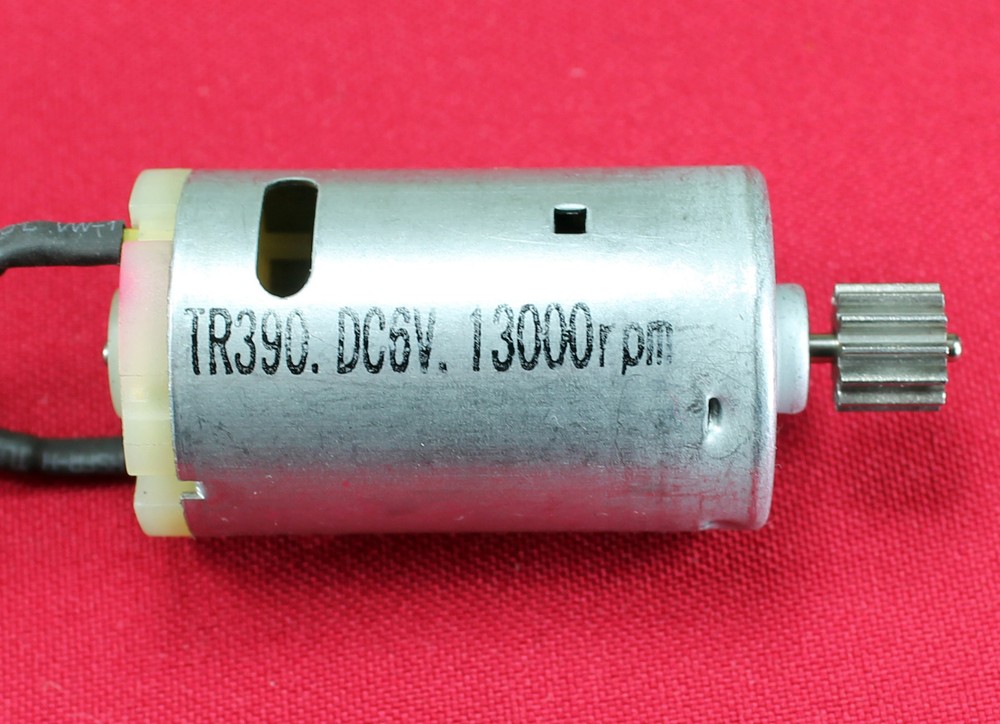 TR390 DC6V 13000RPM Hobby Motor w/ 9mm Gear and 18awg Wireleads xy