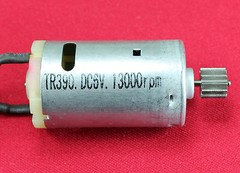 TR390 DC6V 13000RPM Hobby Motor w/ 9mm Gear and 18awg Wireleads xy