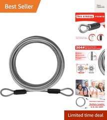 1/8inch Stainless Steel Security Cable 4/6/10/15FT Luggage Lock Safety Wire F…