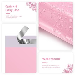 Poly Mailers 9×12 200 Pack Shipping Bags for Clothing Light Pink Color