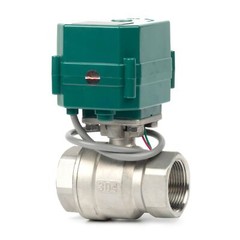 U.S. Solid Motorized Ball Valve 1-1/4 inch Stainless Steel 9-24V AC/DC