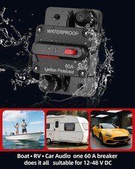 2PCS Fuse Holder 12V-48V RV Boat Trolling Motor Vehicle Power Safety Part