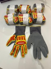 Impact Resistant Work Gloves Ormadus 6 Pairs Sandy Foam Nitrile Coated Sz Small
