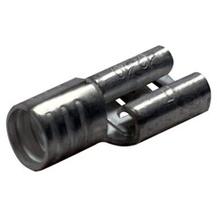 (100) 8 Gauge Non Insulated Female Quick Disconnect .250 Wire Terminal Connector