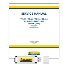 NH T9.435 T9.480 T9.530 T9.565 T9.600 T9.645 T9.700 Tier 4B Service Manual USB