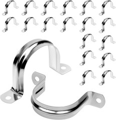 30 Pcs 1 Inch Stainless Steel Conduit Clamps 2 Hole Strap U Bracket Clips
