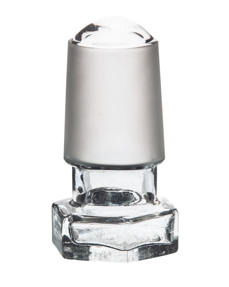 Hollow Stopper, Hexagonal – 24/29 – Round End – Borosilicate Glass – Eisco Labs