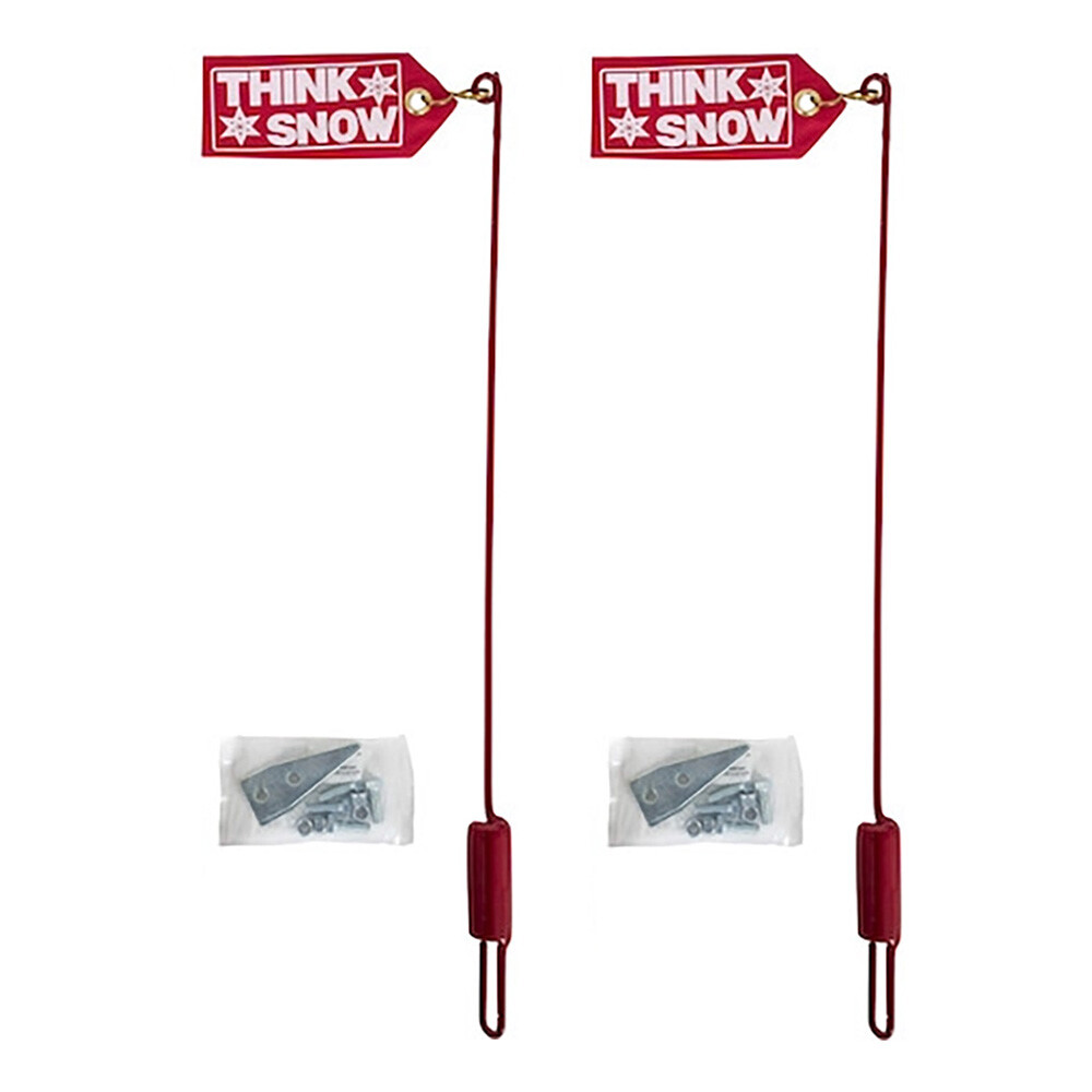(2) Snow Plow Blade Markers Guide Stick w/ Flag for Western 59700