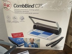 GBC CombBind C75 Desktop Binding Machine plus 200+ binding spirals