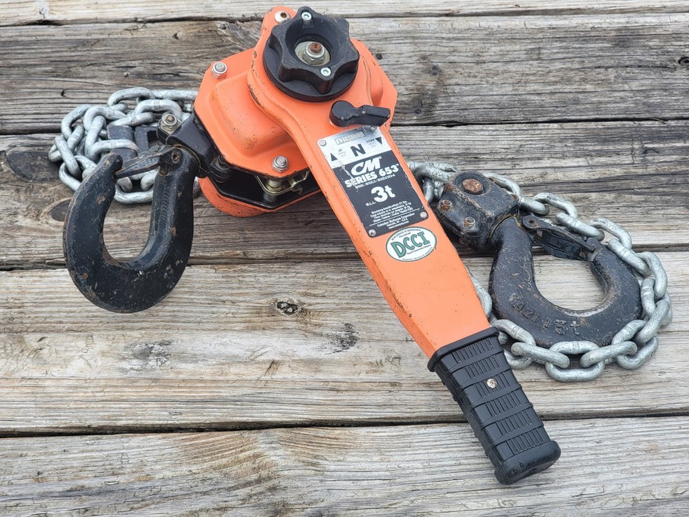 CM Series 653 3 Ton Lever Chain Hoist – Columbus McKinnon 3t Come Along – 653-A