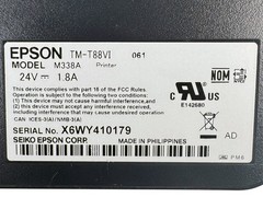 REFURBISHED Epson TM-T88VI POS Compact Thermal Receipt Printer LAN USB Square