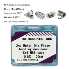 20Sets Orthodontic Buccal Tubes 1st 2nd Molar Dental MBT Roth 022 Molar Bracket
