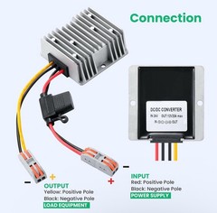 DC 18V 20V 24V 36V 48V Step Down to DC 12V Converter Voltage Regulator with Fuse