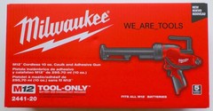 New In Box Milwaukee 2441-20 M12 10 oz Caulk & Adhesive Gun Cordless 12 Volt