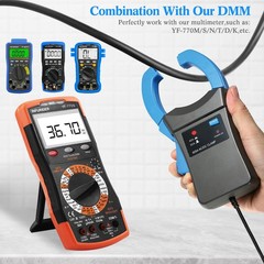 HP-605A 600A DC/AC Current Clamp Adapter Clamp-On Meter Tester with test probes