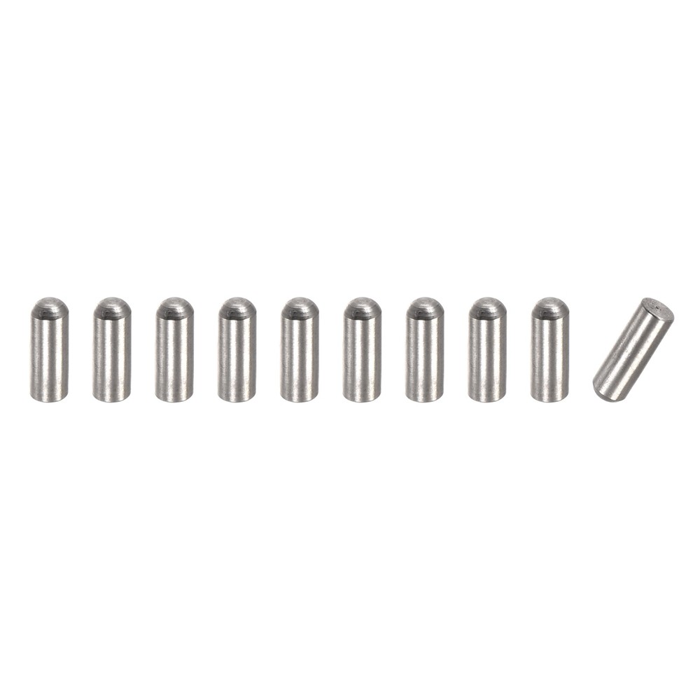 4x6mm Dowel Pins, 10pcs Round Head Flat Chamfered End Dowel Pin