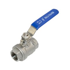 1/2 inch Ball Valve,Female NPT 316 Stainless Steel Full Port,2-Piece, 2Pack