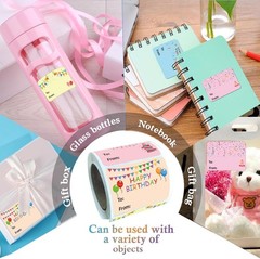 Happy Birthday Gift Tags Name Stickers 1.5 x 2 2×1.5 Inch, Rectangle