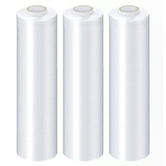Cast Pallet Hand Stretch Wrap Clear Shrink Film 12″ x 1500′ 80 Gauge 4 Rolls