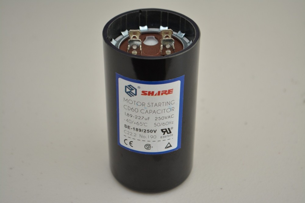 189-227uf 250VAC Round AC Electric Motor Start Capacitor CD60 USA Seller