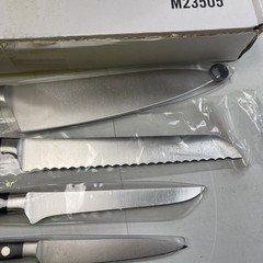 Mercer Culinary Renaissance® 6-Piece Knife Set w/ Tempered Glass Wooden Base