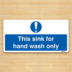 This Sink For Hand Wash Only Sign Sticker Notice Label – Waterproof Sticky Vinyl