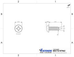 #4 x 3/8″ Sheet Metal Screws Self Tapping Pan Head Stainless Steel Qty 2500