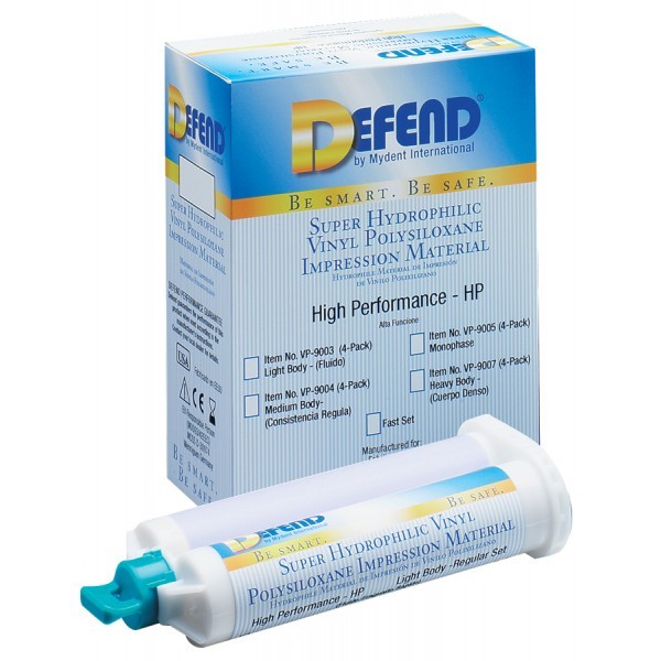 Mydent VP9005 Defend VPS Impression Material Monophase Regular Set 4/Pk 50 mL