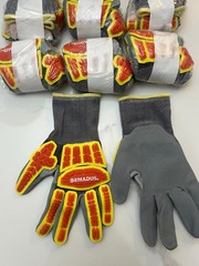 Impact Resistant Work Gloves Ormadus 6 Pairs Sandy Foam Nitrile Coated Sz Small