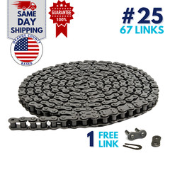 Jeremywell #25 Roller Chain (67 Links) with 1 Connecting Link for Go Karts