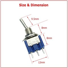 20pcs 3 Pin SPDT ON-OFF-ON 3 Position Mini Toggle Switches MTS-103 US Free Ship